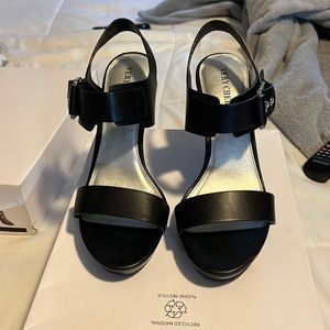 Black heels with buckle